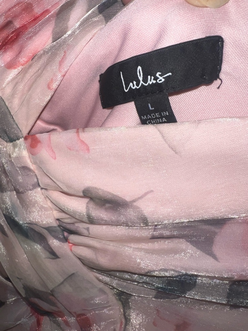 Lulu's Pink Floral Tiered V-Neck Maxi Dress - Picture 6 of 7